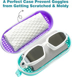 Swim Goggle Case For Swimming Goggles, Swimmer Gifts for Kids Teens Adults, Silicone Cases with Drain Hole