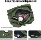 Forestfish Gym Bag For Women With Yoga Mat Holder & Shoe Compartment & Wet Dry Storage Pocket & Adjustable Strap