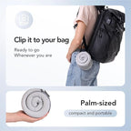 KPNEOL Travel Pillow, 100% Pure Memory Foam Travel Neck Pillow Airplane Neck Support Ergonomic Design for Traveling Suitable for Airplanes,Offices and Cars-Cooling Silk Grey Cover