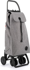ROLSER I-Max Tweed 4 Wheel 2 Swivelling Foldable Shopping Trolley - Gray