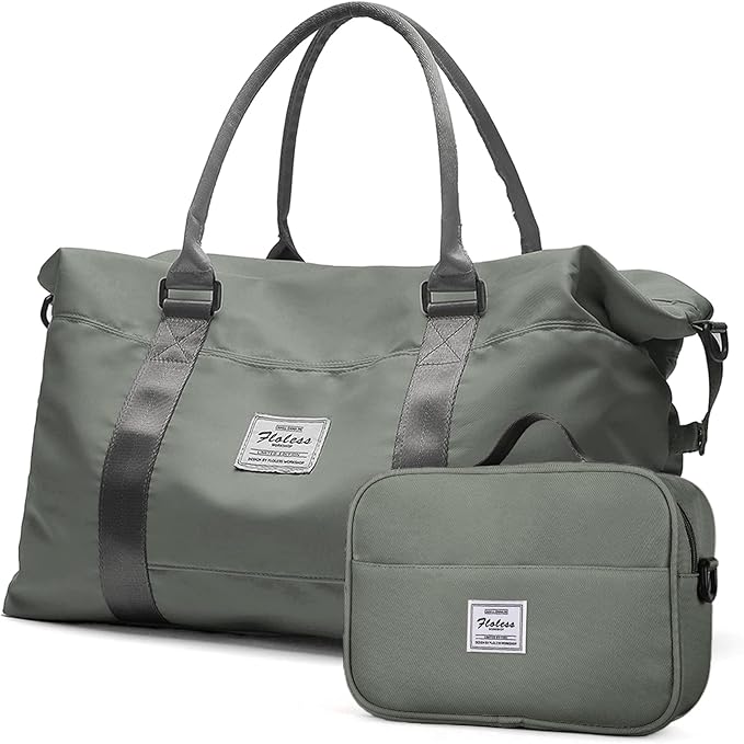 HYC00 Travel Duffel Bag,Carry-on Overnight Weekender Bags for Women,Sports Tote Gym Bag with Wet Pocket