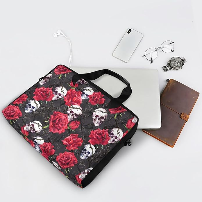 MNSRUU Laptop Bag for 15.6 inch Black Gothic Bats