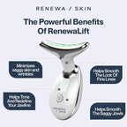 RenewaSkin Face & Neck Sculpting Tool Handheld Beauty Device with Gentle Light & Soothing Vibration At-Home Skincare Tool for a Smoother, Refreshed, and Radiant-Looking Complexion