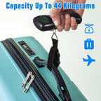 BESPORTBLE Portable Digital Luggage Scale with Hook, Compact Travel Suitcase Weight Scale, Lightweight, Accurate LCD Display, Battery Not Included, Black