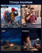 Portable Charger 60000mAh Power Bank - 22.5W Fast Charging External Battery Pack, LED Display USB C Portable Cell Phone Charger for iPhone, Samsung Galaxy, Android, Camping, Travel Black