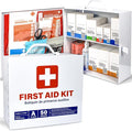 EVERLIT CARE 2-Shelf OSHA-Compliant First Aid Kit, ANSI Class A 50 Person Emergency First Aid Cabinet for Buiness, Job Site, Industrial Manufacturing Facility, Restaurant, and Kitchen