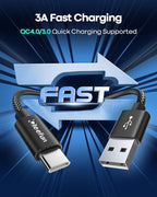 CLEEFUN USB C Cable 3ft, 5-Pack USB A to Type C Charger Cord Fast Charging for iPhone 17 16 15 Pro Max Air Plus, for Samsung Galaxy S25 S24 S23 S22 S21 S20 S10 A17 A16 A15 A56 A55 A26 A35 A36 A71