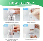 4 in 1 travel bottle,Travel Bottles for Toiletries,Refillable, Leak Proof and Portable,Suitable for Storing Shampoo, Shower Gel, Laundry Detergent, Suitable for Travel, Camping and Gym (Gray)