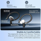 Anti-Slip Ear Hooks for Nothing Ear 3 Earbuds (2025), Comfortable Fit | Sports Anti-Loss | Soft Memory Titanium Alloy Ear Hooks Compatible for Nothing Ear (3) Wireless Earbuds with Lanyard (Black)