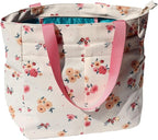 ESVAN Original Floral Tote Bag Large Shoulder Bag with Multi Pockets for Gym Travel Beach Daily Bags