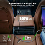 [Esoulk] 145W Fast USB C Car Charger, Dual PD Car Charger Adapter with 100W + 45W Ports, Cigarette Lighter USB Charger for iPhone, Samsung, Laptop