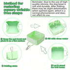 Cute Collapsible Silicone Dog Bowl with Carabiner - Portable Travel Pet Food & Water Dish for Walking, Hiking, Camping - Folds to Key Size, 350ml (Mint Green)
