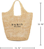 POOOPSSD New Woven Bag, Straw Mesh Tote Bag, Beach, Shoulder Bag, Hobo Women, Foldable Large Capacity, for Holiday.