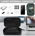 Halloween Ghost and Cat Print Electronic Organizer Travel Organizer Bag Electronics Accessories Cases Storage Bag Waterproof for Cable USB SD Card Power Bank Earphone