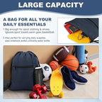 HOLYLUCK Men & Women Outdoor Sport Gym Sack Waterproof Drawstring Backpack Bag (Standard with drawstring, Navy Blue)