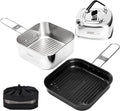 Alocs Camping Cookware Set - Lightweight Camping Pots and Pans - Portable Outdoor Cookware with Kettle - Camping Cookware Mess Kit for 2