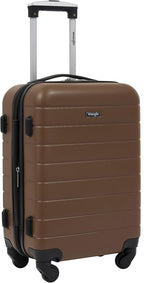 Wrangler Smart Spinner Hardside Luggage, 22-Inch Carry-On, Toffee