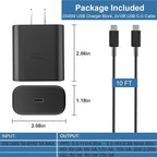 45W USB-C Super Fast Charger Type C Android Phone Charging Block with 10FT Cable for Samsung Galaxy S26 S25 S24 S23 Ultra/S26 S25 S24 S23 S22 S21 S20/Note 10/20, Galaxy Tab S8