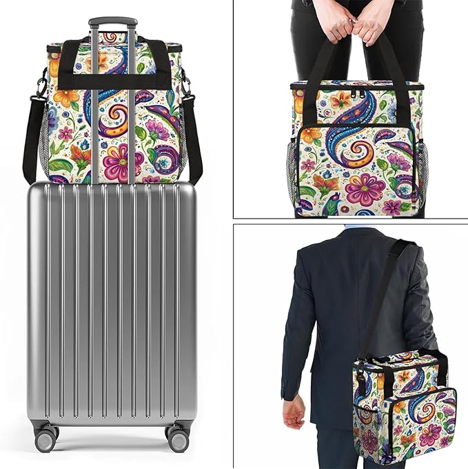 Coffee Maker Carrying Bag Travel Storage Tote Bag Compatible with Keurig K-Mini or K-Mini Plus Portable Single Serve Coffee Brewer Case with Pockets for K-Cup Pods (Bag Only)