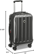 DELSEY PARIS Helium Aero Hardside Expandable Luggage with Spinner Wheels, Brushed Charcoal, Carry-On 19 Inch
