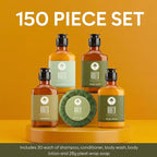 150 Piece Airbnb Essentials for Hosts,Hotel Shampoo & Conditioner Supplies for Guests, Body Wash Lotion & Soap, Travel Size Toiletries Bulk Mini Sets Hygiene Kits Bar Soaps Air Bnb