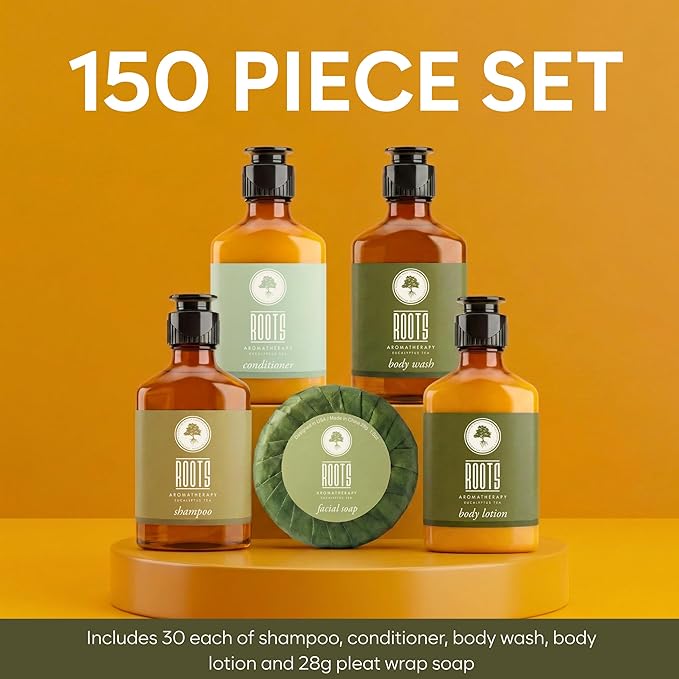 150 Piece Airbnb Essentials for Hosts,Hotel Shampoo & Conditioner Supplies for Guests, Body Wash Lotion & Soap, Travel Size Toiletries Bulk Mini Sets Hygiene Kits Bar Soaps Air Bnb