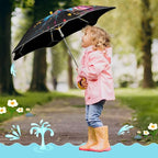 ALAZA Kids Umbrella Stick Umbrellas Cute Umbrella for Boys Girls Toddler UV/Sun Rain Windproof