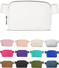 YOSHUYUKI Fanny Pack Crossbody Bag Trendy Waterproof Small Sling Cross Body Purse for Women Men Fashion Waist Packs Mini Belt Pouch Chest Bum Hip Bag Lulu Dupes for Travel Vacation Running Frost