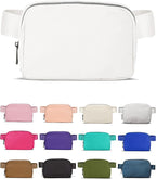 YOSHUYUKI Fanny Pack Crossbody Bag Trendy Waterproof Small Sling Cross Body Purse for Women Men Fashion Waist Packs Mini Belt Pouch Chest Bum Hip Bag Lulu Dupes for Travel Vacation Running Frost