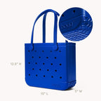 BOGG BAG Medium Tote – 15” x 12.5” x 5” – Durable, Washable, Tip-proof – Beach, Pool, Boat, Work, Sports (Blue-eyed)