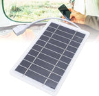 Solar Panel Power Bank, Monocrystalline Silicon 2 USB Outputs High Efficiency Portable Phone Charger, with Compact Size for Camping Hiking Travel