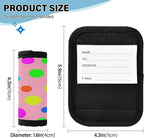 2 Pack Polka Dots Luggage Handle Wrap, Detachable Luggage Tag, Neoprene Suitcase Wrap with Comfort Grip & Bright Identifier for Suitcase, Travel Bag, Sports Bag