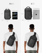 tomtoc 5L Compact Sling Backpack for Men Women, Lightweight Crossbody Shoulder Bag for 2026 11-inch iPad Air M4/M3, iPad Pro M5/M4, iPad A16, Nintendo Switch 2/Rog Xbox Ally X, EDC Daypack - XS Size