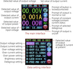 DROK DC Buck Converter Adjustable Color LCD Display, 6-55V to 0-50V 5A Step Down Converter Voltage Regulator Power Supply