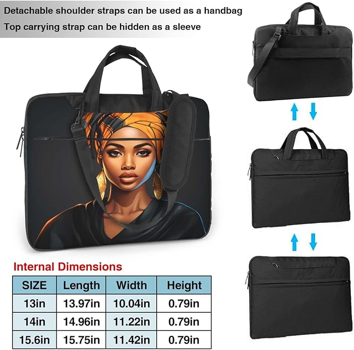 Laptop Bag Case African Women Computer Messenger Shoulder Bag Laptop Sleeve Briefcase