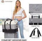 LOVEVOOK Weekender Bag, Large Travel Duffel Bag for Women with 2 Packing Cubes, Carry on Overnight Bag with Shoe Compartment, Mom Hospital Bags for Labor and Delivery