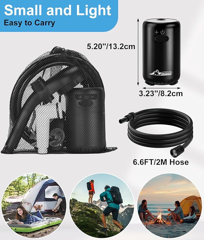 2026 Upgraded Portable Shower for Camping, 8000mAh Rechargeable Camping Shower with Fahrenheit Display, 10 Gear Switching, IPX8 Waterproof, Ideal for Outdoor Camping, Travel, Car Washing, Pet Bathing