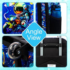 Kids Luggage for Boys, Water Resistant Rolling Suitcase, Cool Astronauts Travel Carry on for Elementary Preschool Toddler