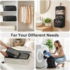 BAGAIL 9 Set Packing Cubes with Packing List Luggage Packing Organizers for Travel Accessories (Black)