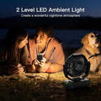 FRIZCOL 3-in-1 Camping Fan - Portable Fans Rechargeable - Detachable Battery Powered Fan with Light & Remote for Indoor, Outdoor, Tent, Travel, Fishing, Jobsite, Gifts for Men Dad Him - Green