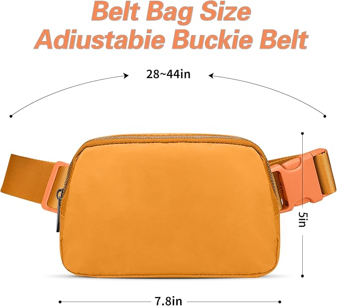 JSJ Mini Fanny Pack for Women & Men,Valentines Day Gifts for Girls Teens Kids Daughter Sister Her,Trendy Stuff Crossbody Bags Cute Everywhere Belt Bags. (Orange)