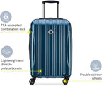 DELSEY PARIS Helium Aero Hardside Expandable Luggage with Spinner Wheels, Teal, Carry-On Plus 21 Inch