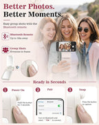 5-in-1 Magnetic Power Bank, 5000mAh Portable Wireless Charger with Mirror, Stand, Bluetooth Remote & Card Holder, MagSafe Compatible Travel Essential for iPhone & Samsung, USB-C Cable Included, Khaki