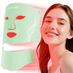 Red Light Therapy for Face, LED Light Therapy Mask Skin Care Mask & Neck, LED Red & NIR Light Therapy Wavelength for Home Use, Working Travel Yoga Sleep