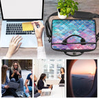 Laptop Shoulder Bag for Women Men, Waterproof Computer Case Messenger Bag Briefcase for Business Office Travel
