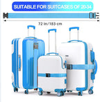 Luggage Straps for Suitcases TSA Approved, Travel Belt Suitcase Belt, Suitcase Straps TSA Approved, Luggage Belt Strap TSA Approved, Travel Straps for Luggage, Luggage Band Bag Straps, Blue