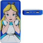 Disney Alice in Wonderland 10,000Mah Power Bank- Universally Compatible Portable Phone Charger Battery Pack w/USB Charging Port - Alice Gifts for Women, Men, Teens and Kids