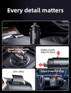 AKESR 65W USB C Car Charger Fast Charging，12V USB Outlet Accesorios para Carro，Cigarette Lighter USB Charger，Car Phone Charger for iPhone/17/16/15/14/13 Samsung S25 S24 S23Google Android