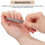 Manicure Kit 6 in 1 Nail Clipper Set Premium Stainless Steel Fingernail & Toenail Clippers, Portable Manicure & Pedicure Care Tools Travel Grooming Kits Gifts for Men Women Parents, With PU Case