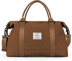 HYC00 Travel Duffel Bag,Carry-on Overnight Weekender Bags for Women,Sports Tote Gym Bag with Wet Pocket